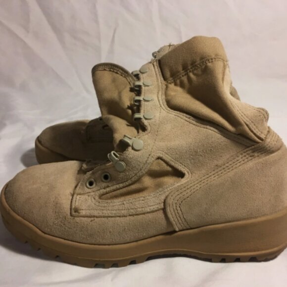 WELLCO HOT WEATHER FLAME RESISTANT DESERT TAN sz7XW COMBAT BOOTS NM 02976 main image 7